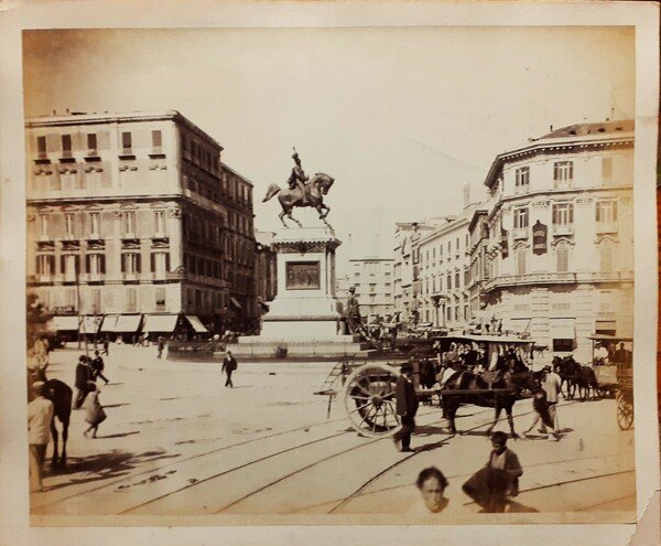 Due albumine originali Vedute di Napoli fotografo Giorgio Sommer 1870 …