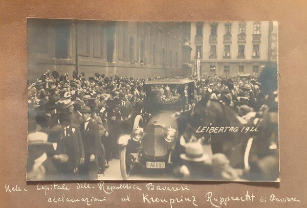 Fotografia Monaco di Baviera Leibertag1921 acclamazioni al Krouprinz Rupprecht di …