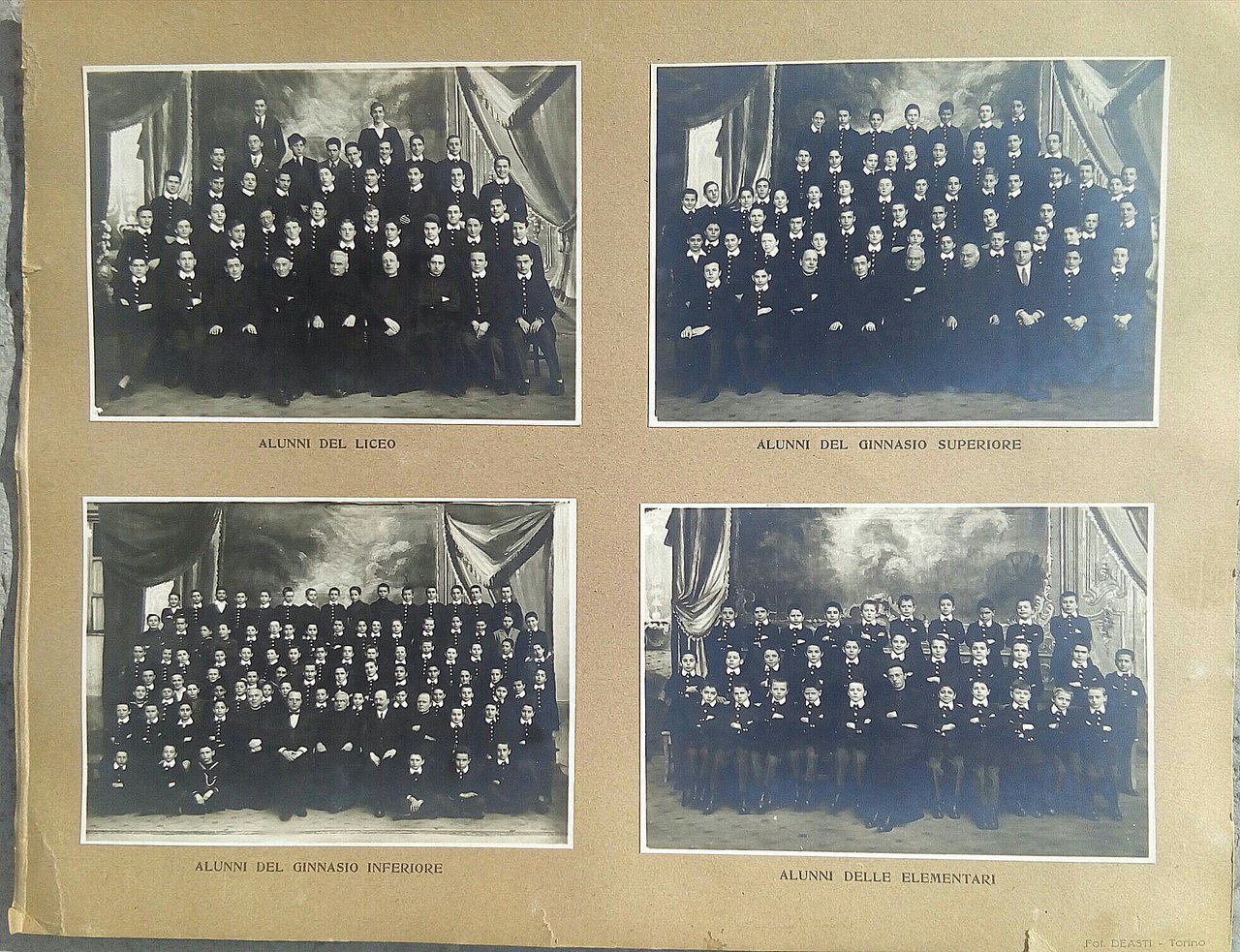 4 foto di gruppo studenti istituto Fratelli delle Scuole Cristiane …