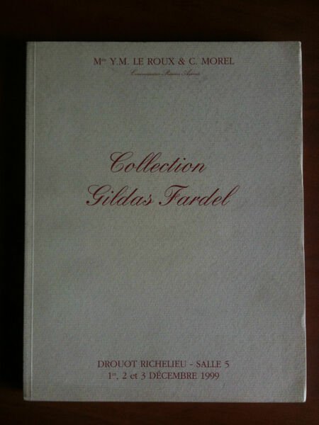Vente catalogue Collection Gildas Fardel Paris 1999