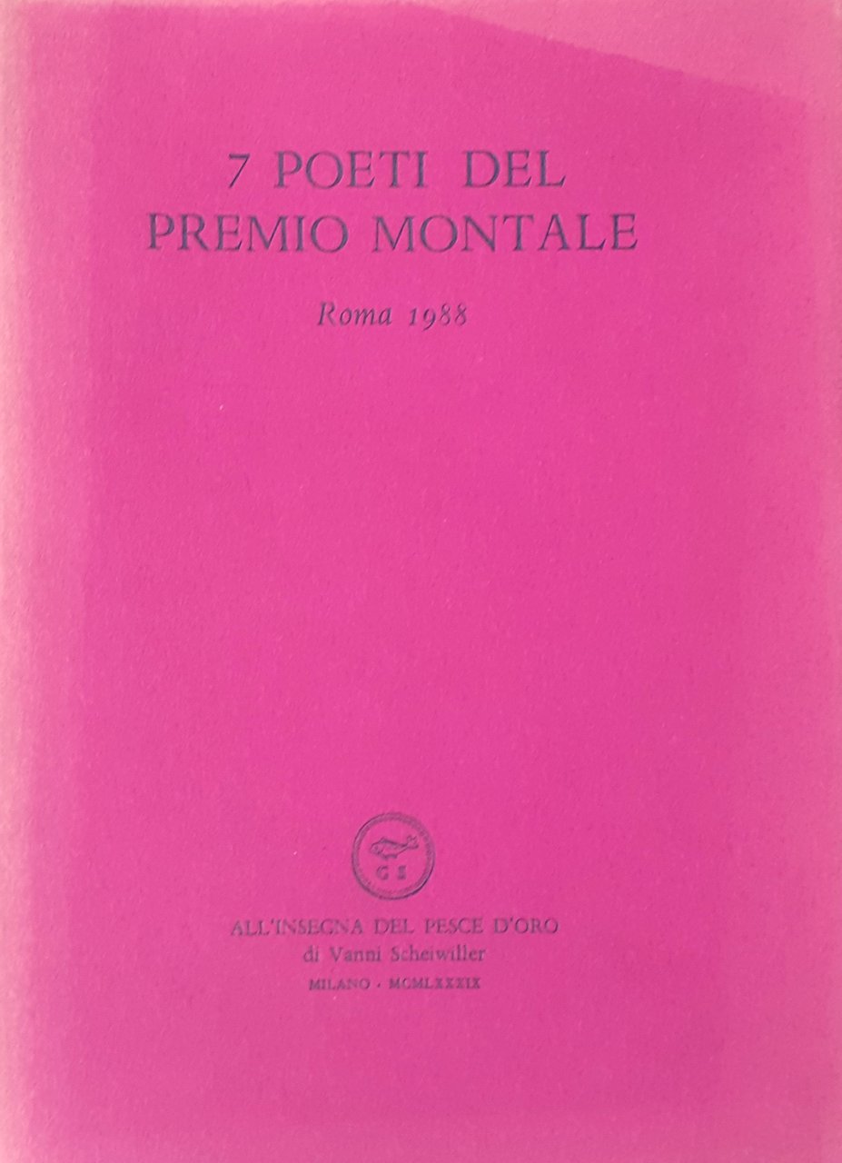 7 poeti del Premio Montale. Roma 1988 | Immagine principale