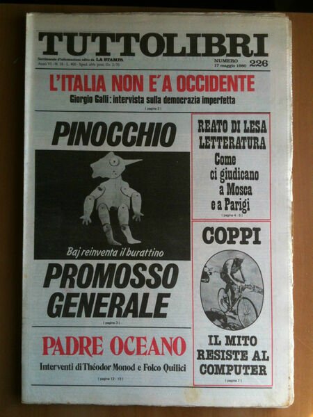 TUTTOLIBRI Anno VI n° 226 - 17 Maggio 1980