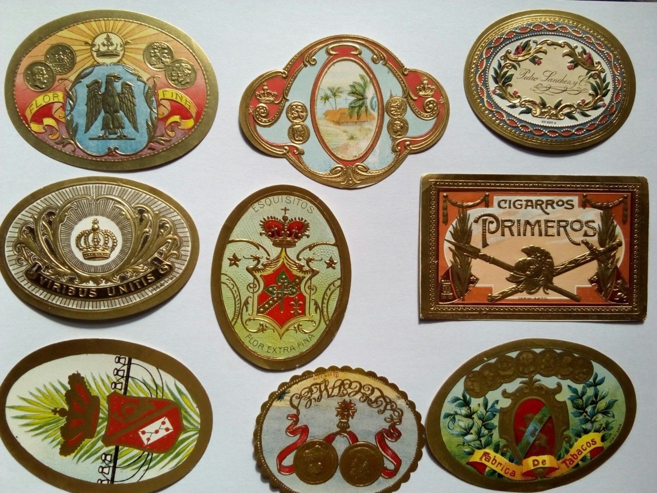 9 Etichette tabacco e varie