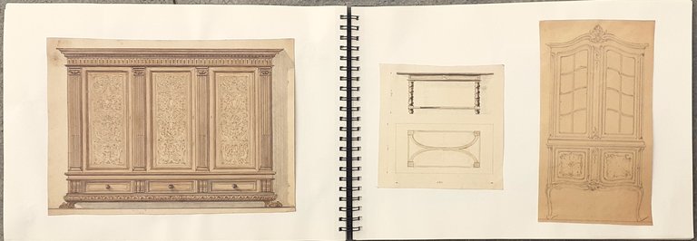 91 Disegni Mobili Campionario ditta Treves Torino inizi '900