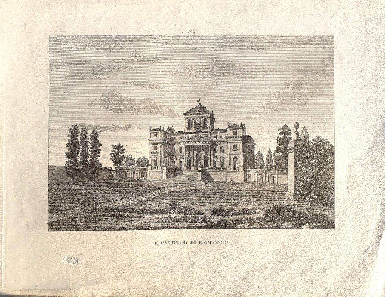 Acquaforte R. Castello di Racconigi incisore Nicolò Cellai | Immagine principale