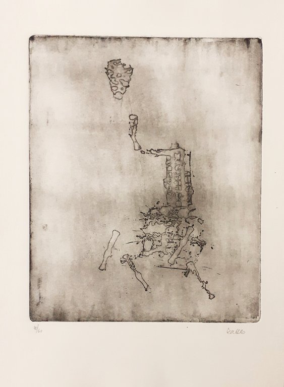 Acquatinta di Mario Lattes serie Don Chisciotte