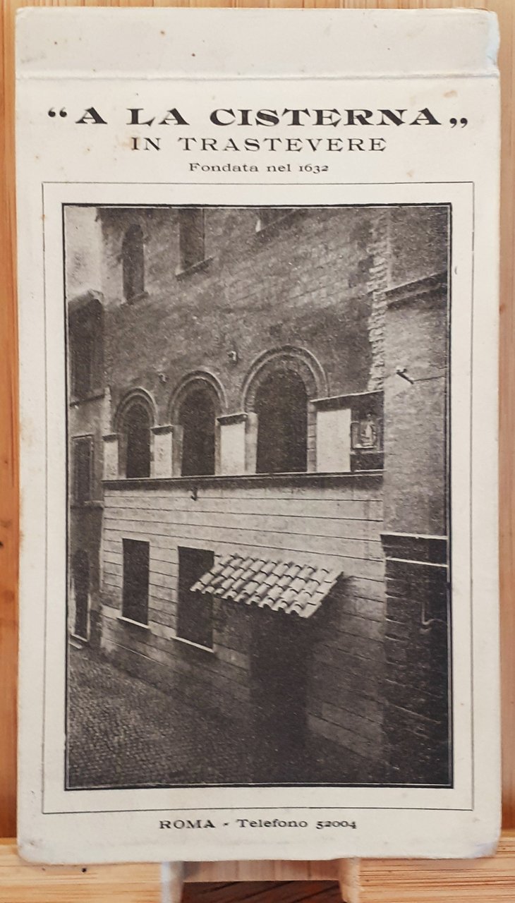 album contenente 13 cartoline Ristorante "A La Cisterna" Roma 1930 …