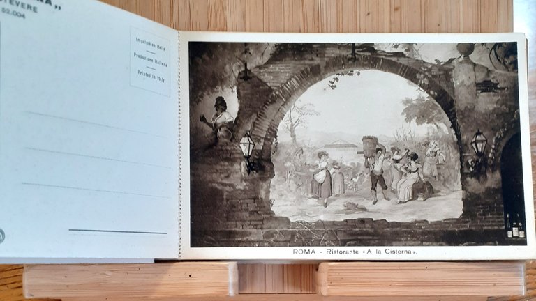 album contenente 13 cartoline Ristorante "A La Cisterna" Roma 1930 …