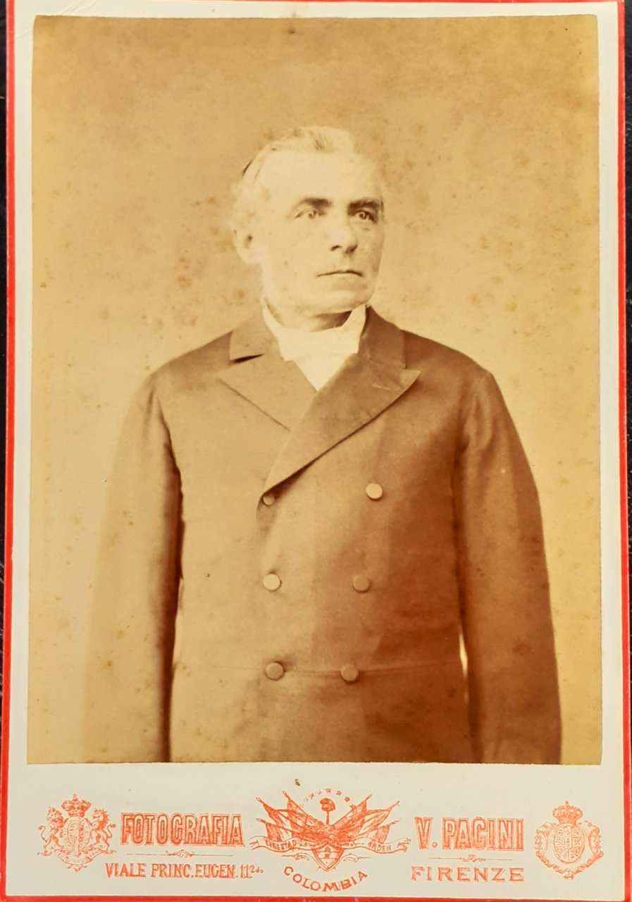 Albumina formato cabinet fotografo V. Pacini Firenze 1880 ca.