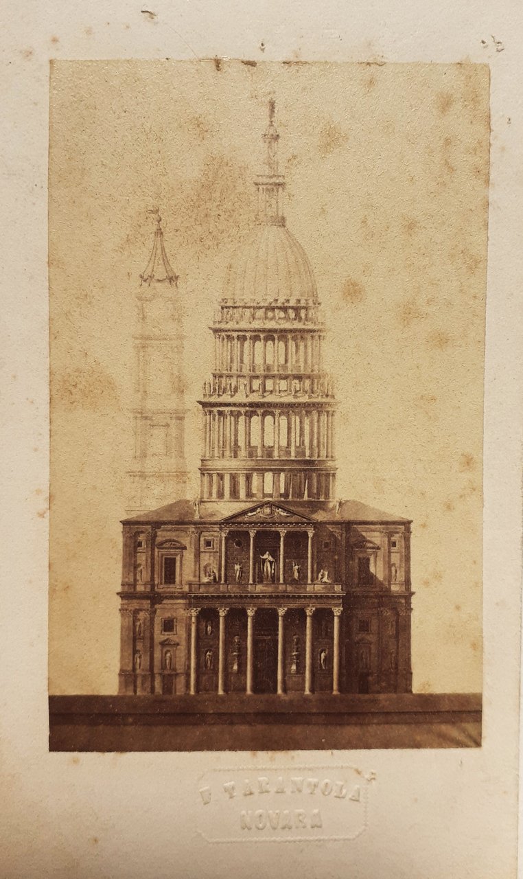 Albumina formato CDV del fotografo novarese Felice Tarantola Progetto del … | Immagine principale