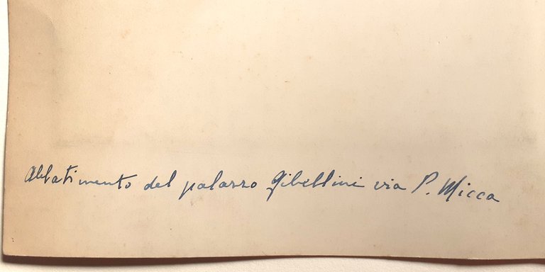 Albumina originale 1889 circa. Demolizione di Palazzo Gibellini Torino