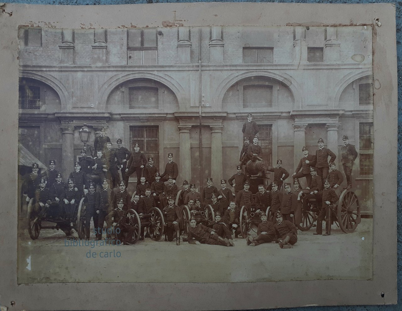 Albumina originale del 1889 Gruppo Militari