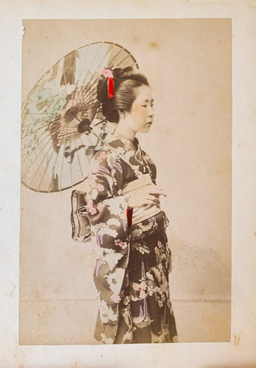 Albumina originale Geisha giapponese 1890 ca.