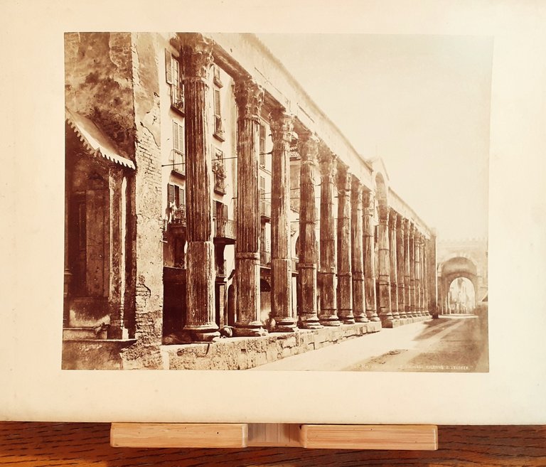 Albumina originale Milano Colonne San Lorenzo 1880 c.a