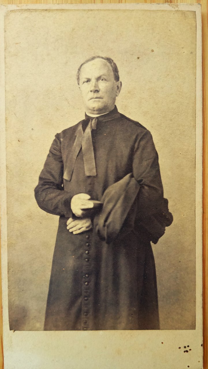 Albumina originale ritratto Sacerdote 1860 ca.