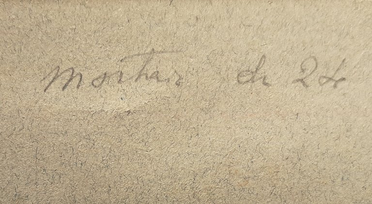 Albumina originale titolo "Mortaio di 24" inizio '900