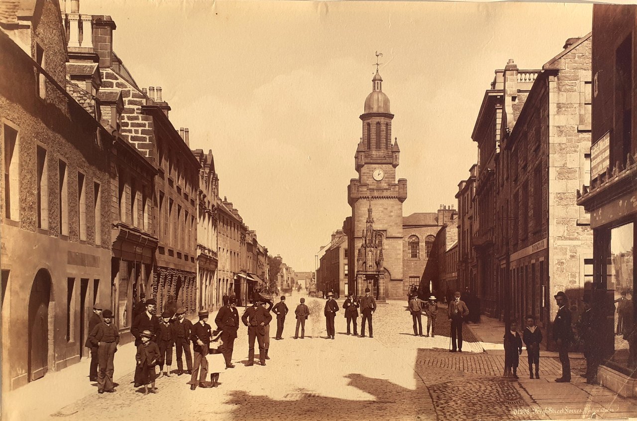 Albumina storica originale Forres Scozia photo Poulton's Series 1895 ca.