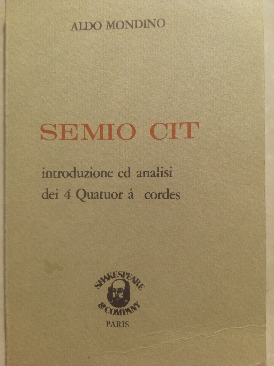 Aldo Mondino "Semio Cit" Shakespeare art Paris 1977 ? s.d.