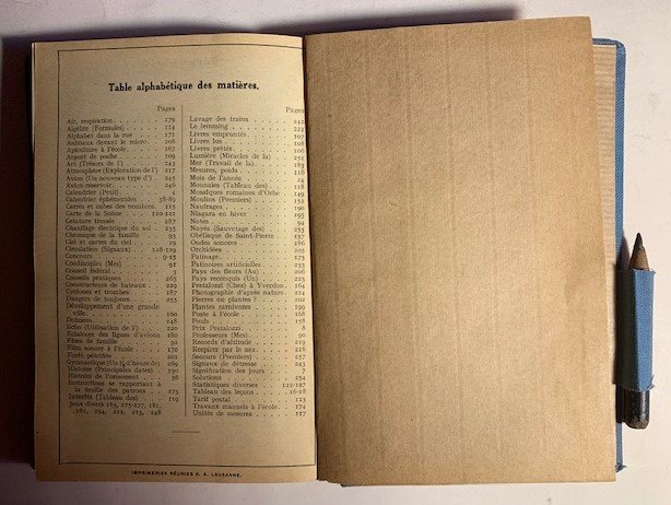 Almanach Pestalozzi 1933. Agenda de poche des écoliers suisses. Recommandé …