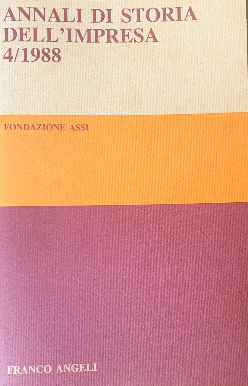 Annali di Storia dell'Impresa. 4