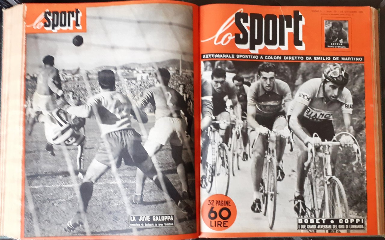 Annata n^ 1 completa della rivista settimanale lo Sport 1951 …
