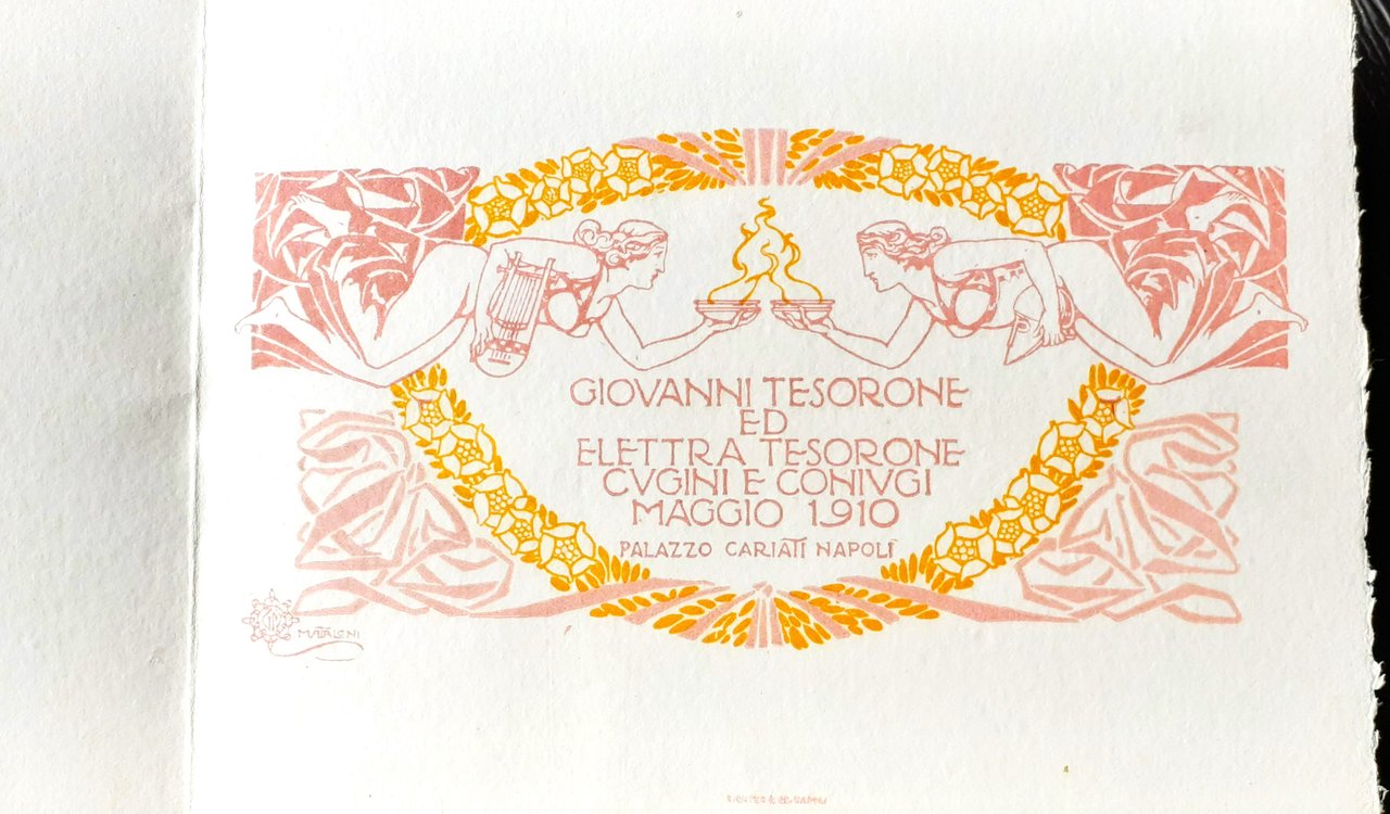 Annuncio Nozze Giovanni Tesorone ed Elettra Tesorone Napoli Palazzo Cariati … | Immagine principale