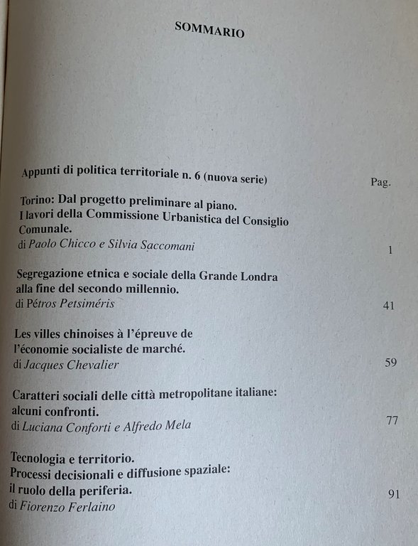 Appunti di Politica Territoriale (nuova serie) N. 6 Sulle periferie …