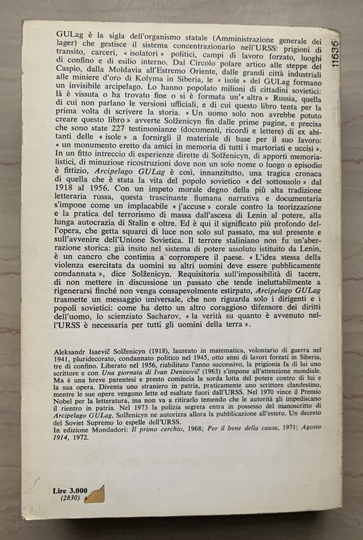 Arcipelago GULag 1918-1956. Saggio di inchiesta narrativa I-II