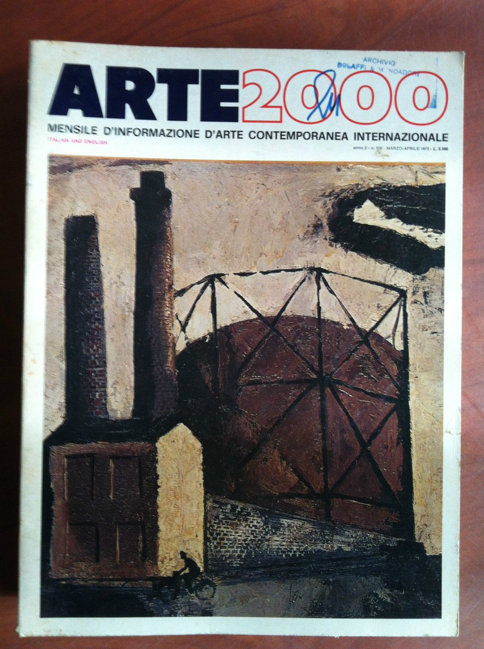 ARTE 2000 Anno 2 n^ 5/6 Marzo/Aprile 1976 Cover: Mario …