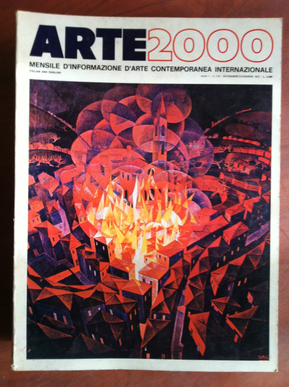 ARTE 2000 Anno I n^ 1/2 Novembre/Dicembre 1972 Cover: G. …