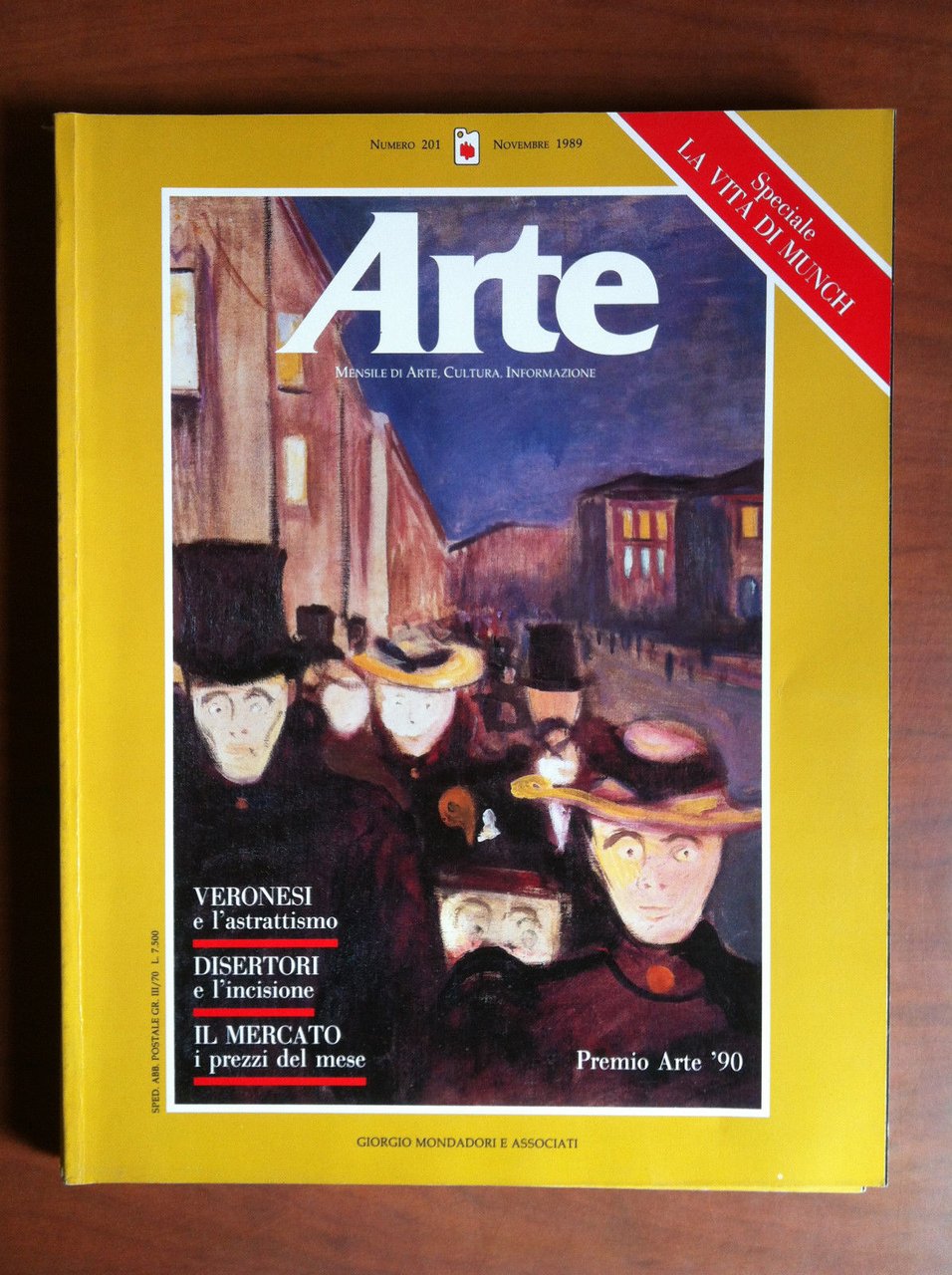 Arte Anno XIX n^ 201 Novembre 1989 Cover: Edvard Munch …