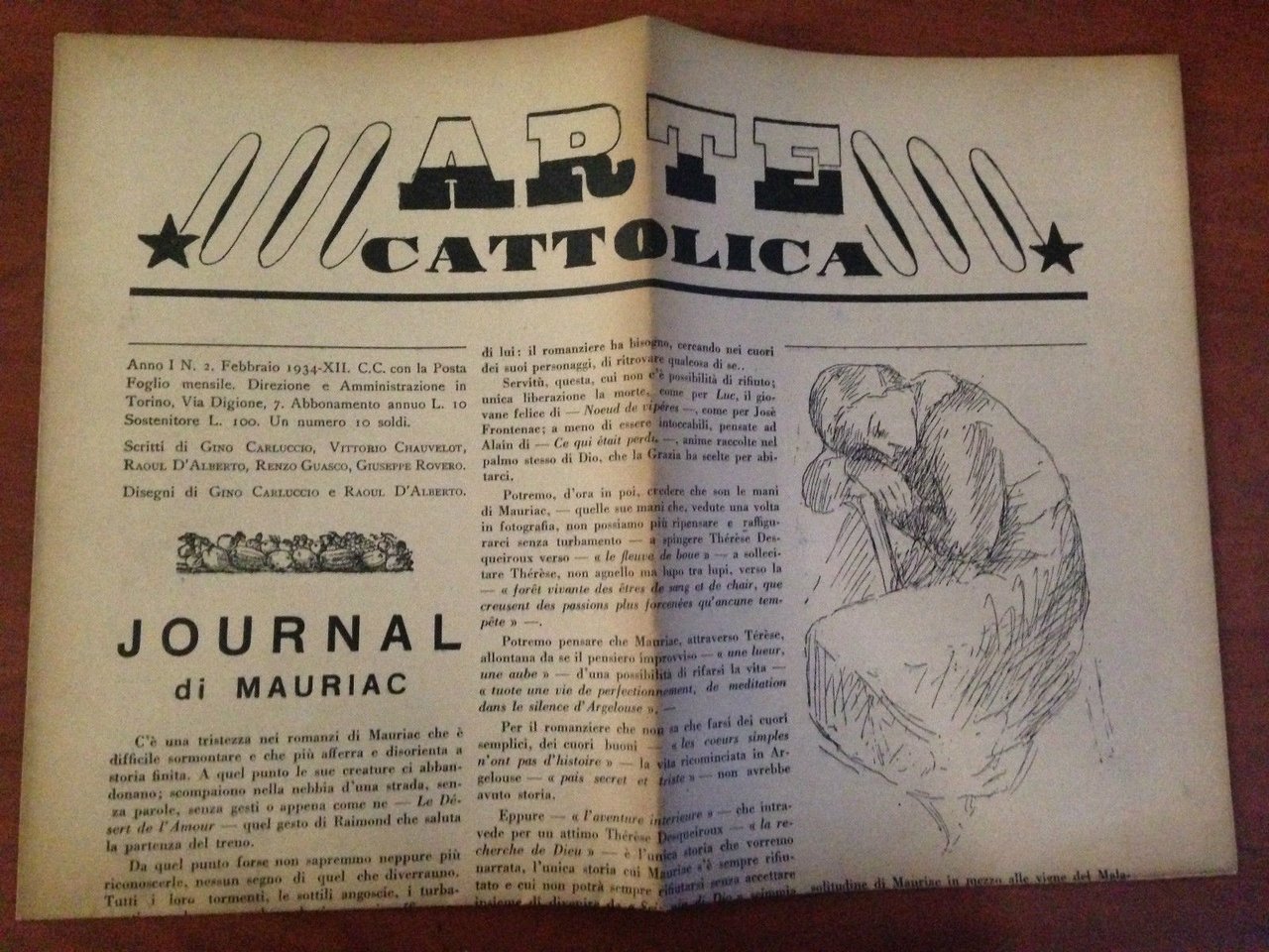 Arte Cattolica Anno I n ^ 2 Febbraio 1934 Direttore …