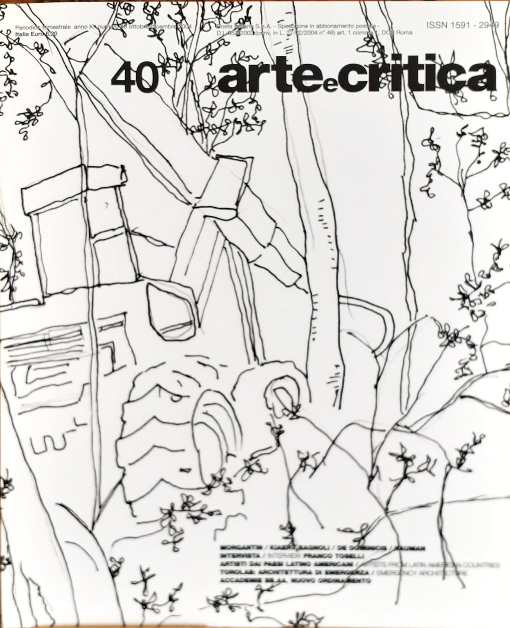 Arte e Critica numero 40 periodico trimestrale ottobre-dicembre 2004