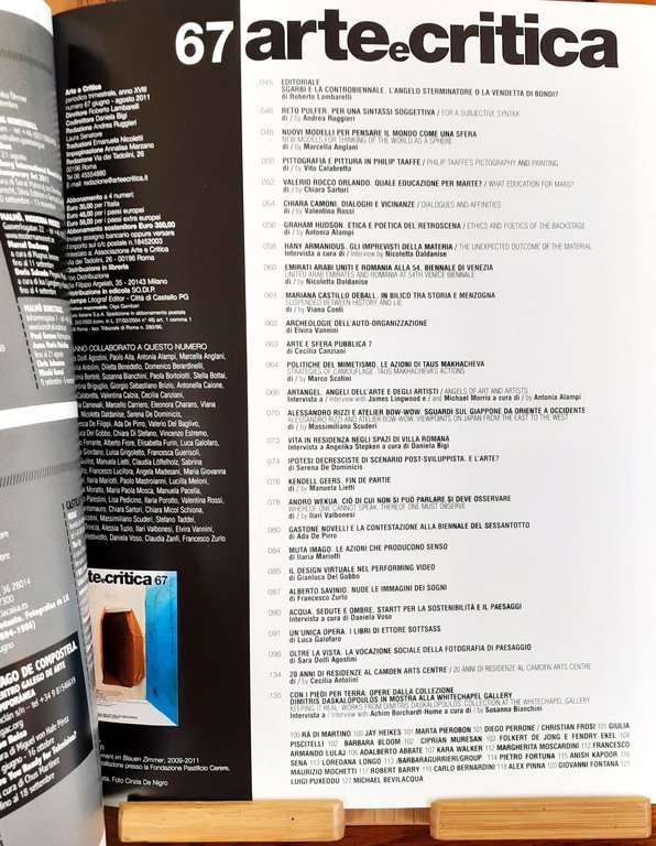 Arte e Critica Rivista N^ 67 Giugno-Agosto 2011
