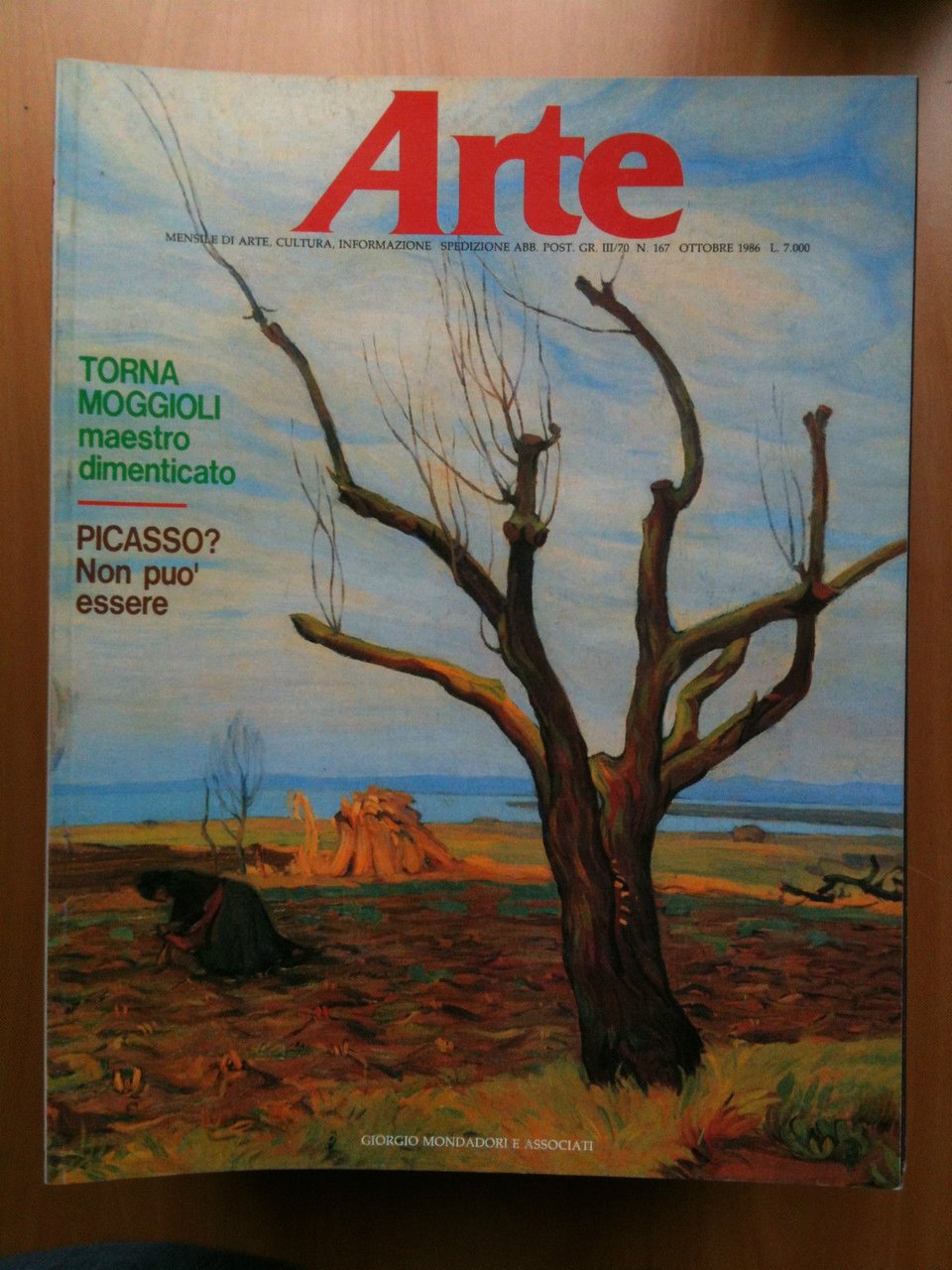 ARTE n^ 167 Ottobre 1986 Cover: "Campagna a Treporti" Umberto …