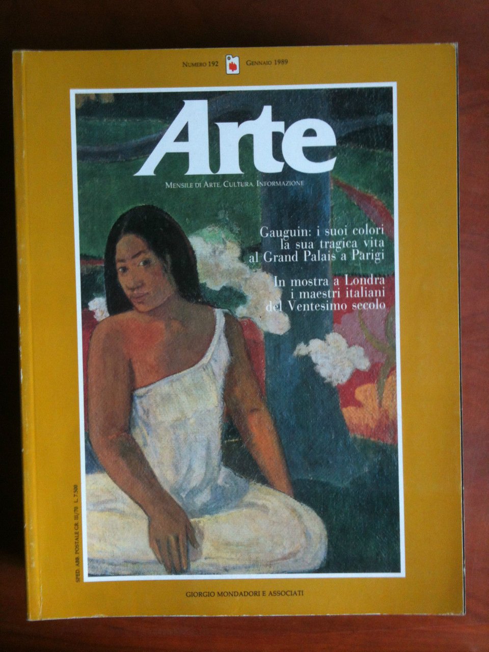 ARTE n^ 192 Gennaio 1989