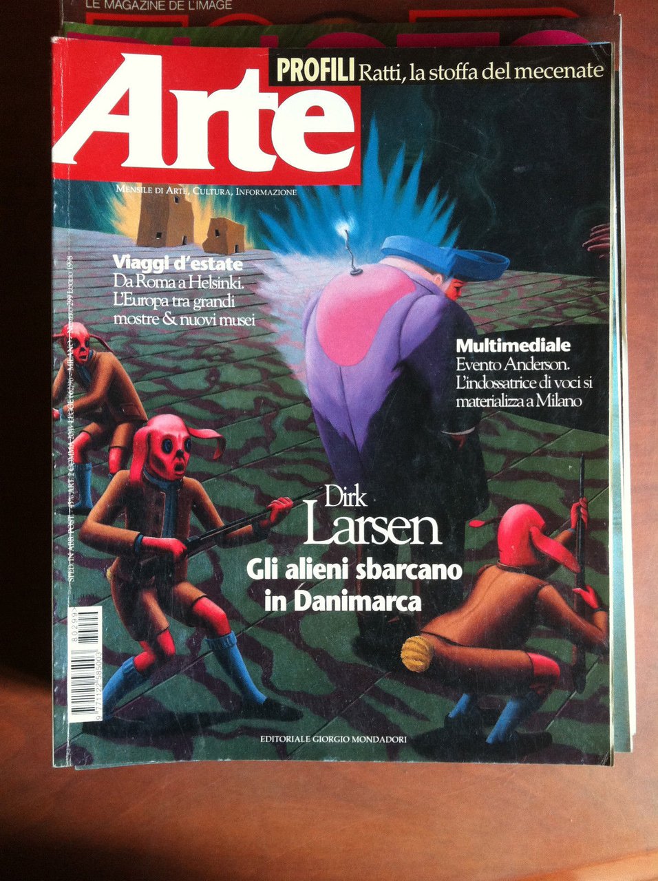 ARTE n^ 299 Luglio 1998 Cover: Dirk Larsen - E12244