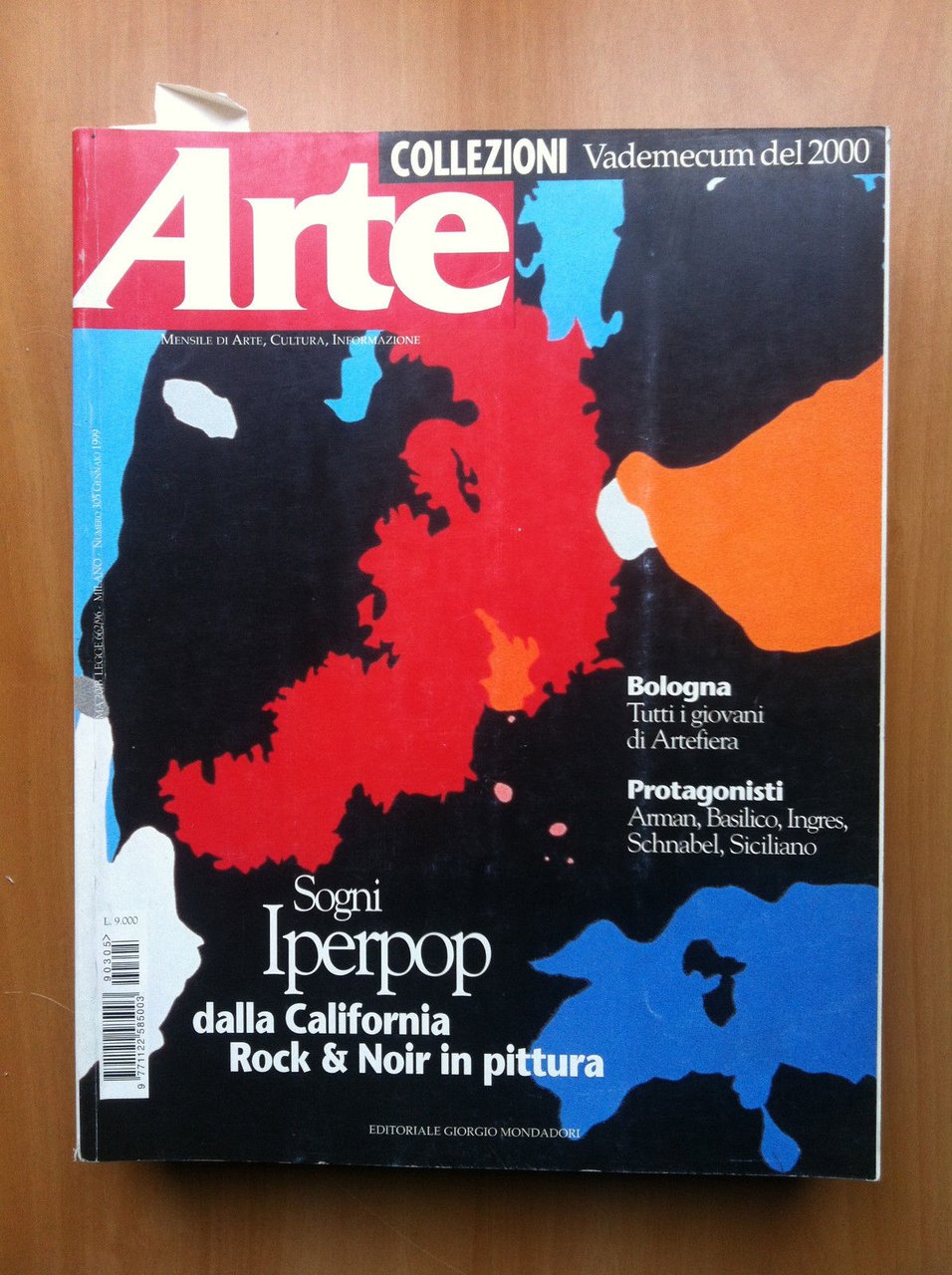 ARTE n^ 305 Gennaio 1999 Cover: Ingrid Calame - E14321