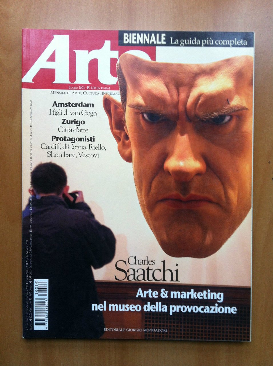ARTE n^ 359 Luglio 2003 Cover: Ron Mueck - E17160
