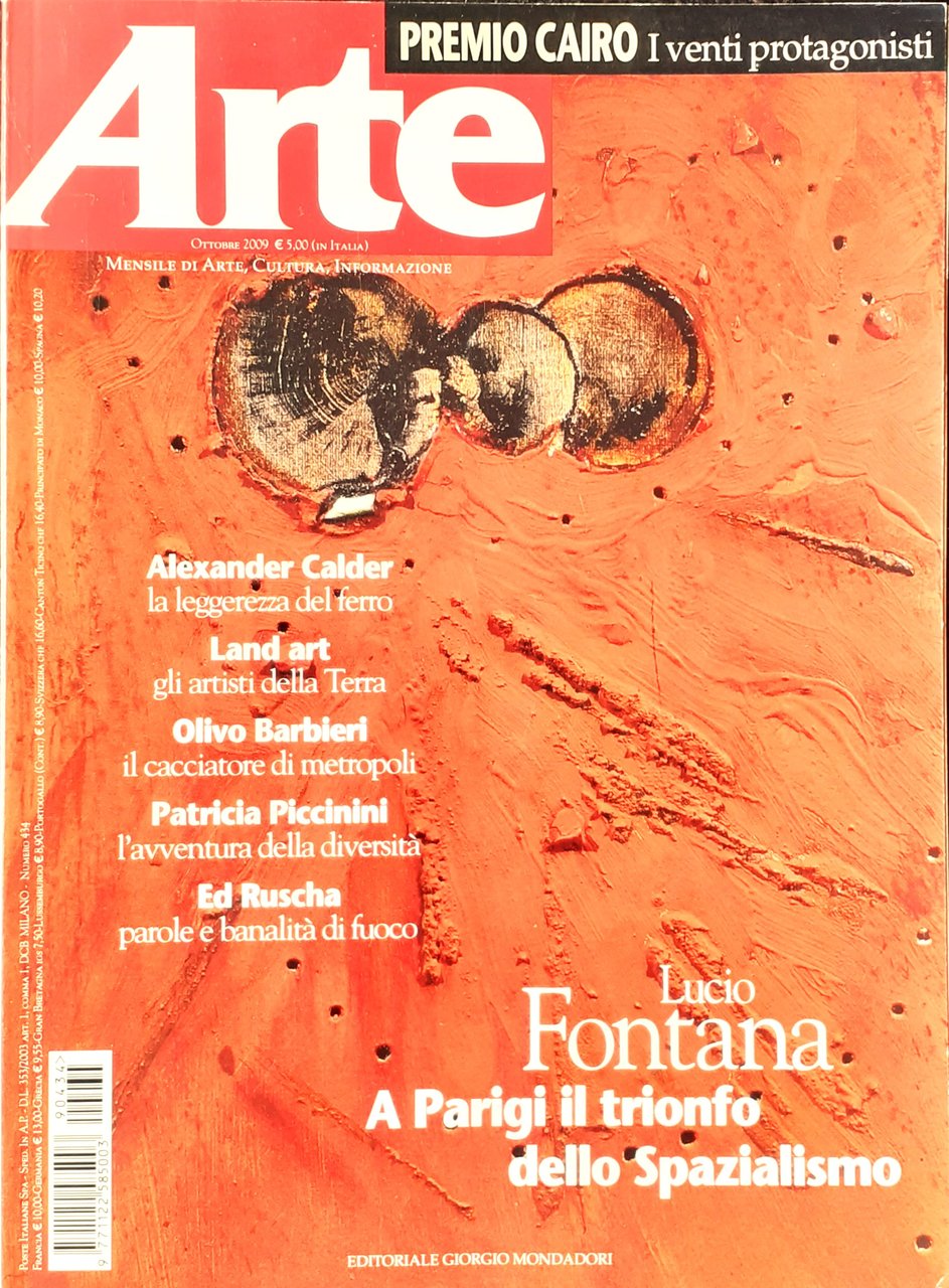 ARTE n^ 434 Ottobre 2009 Lucio Fontana