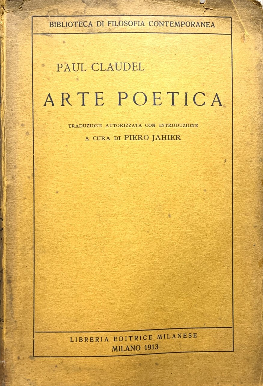 Arte poetica. Conoscenza del tempo - Trattato della co-nascenza al … | Immagine principale
