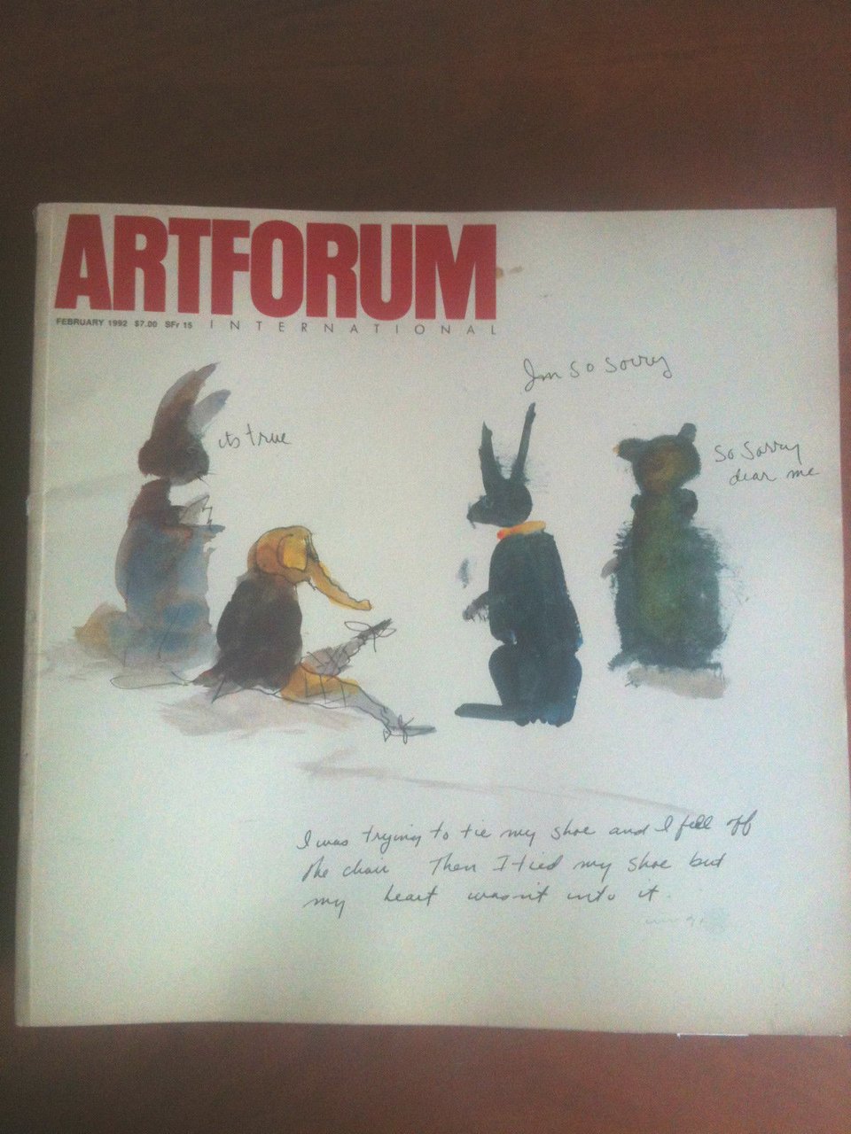 Artforum February 1992 Cover: William Wegman