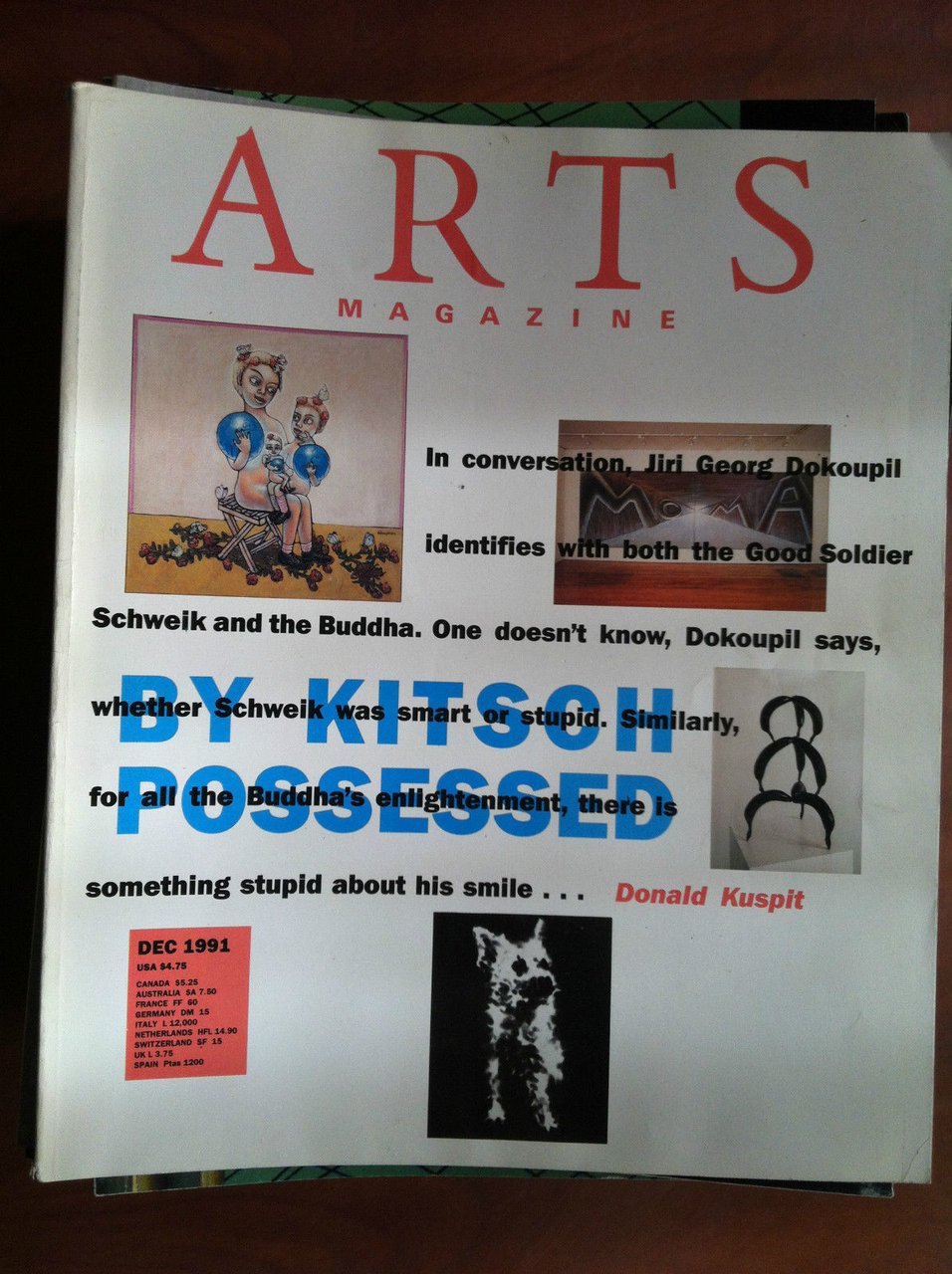 Arts Magazine December 1991 Cover: Jiri Georg Dokoupil