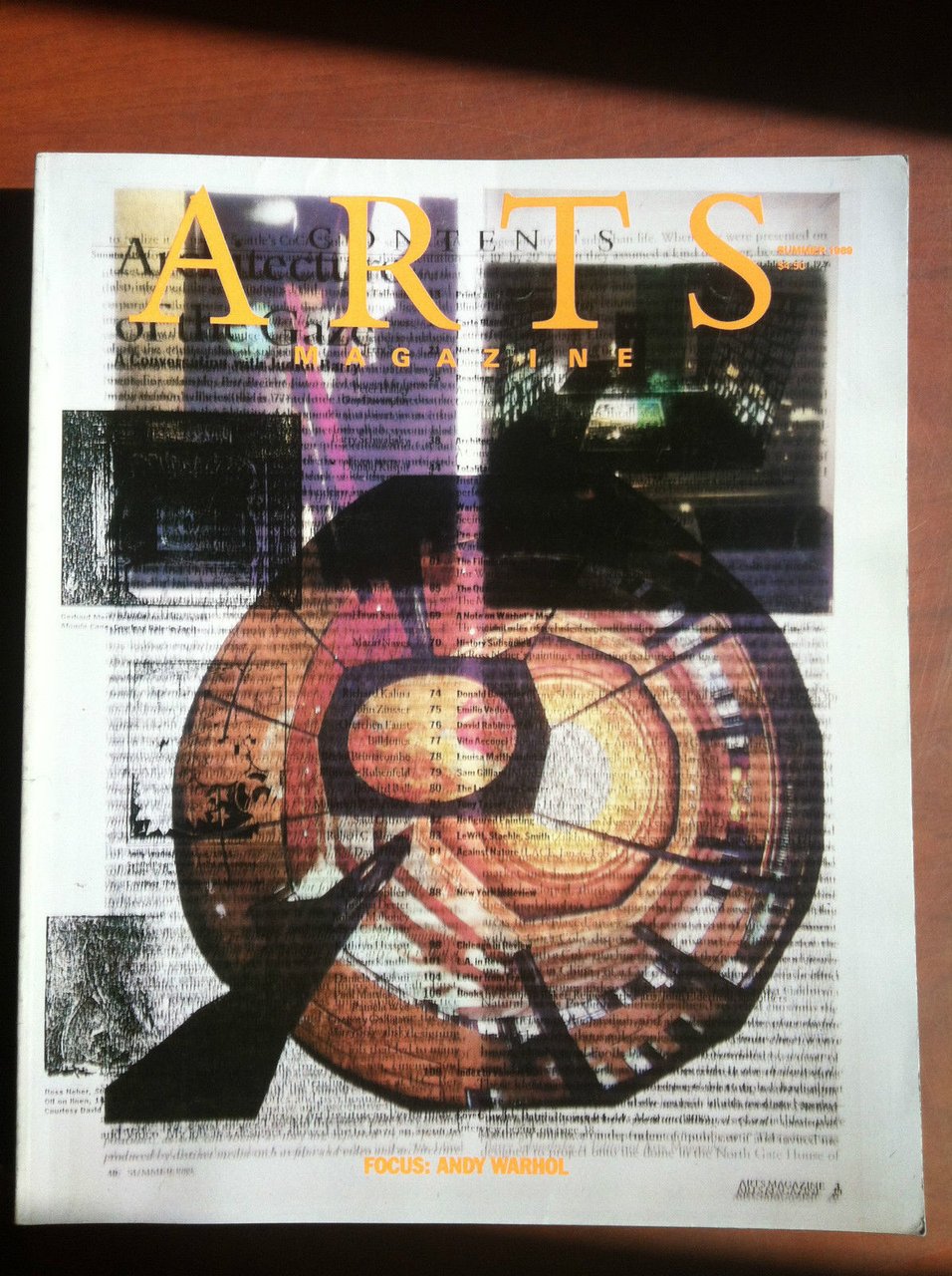 Arts Magazine Summer 1989 Cover: Judith Barry