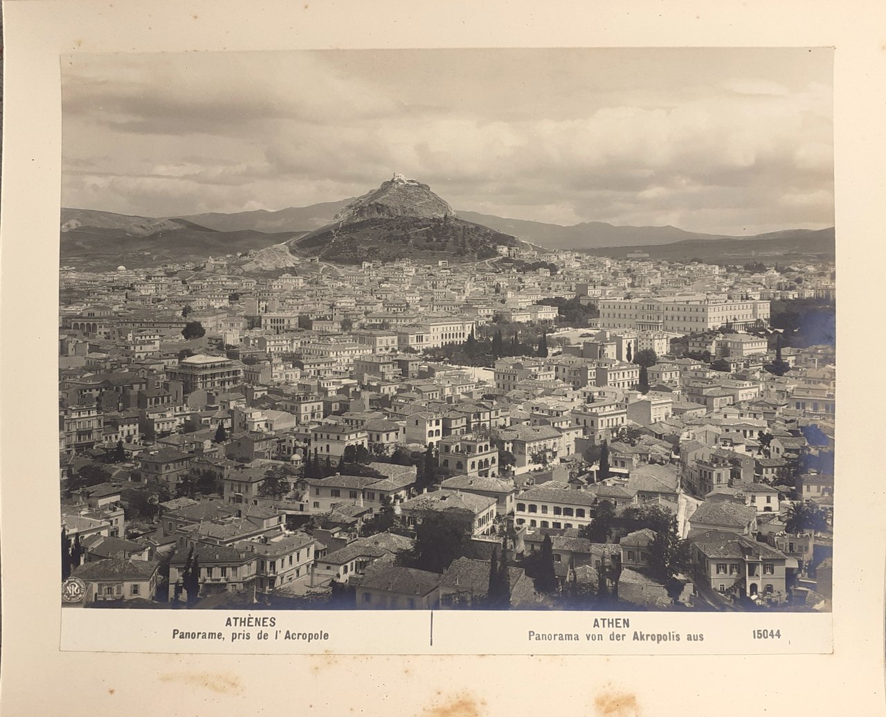 Athènes Panorama, pris de l'Acropole Photographische Gesellschaft Berlin 1906…