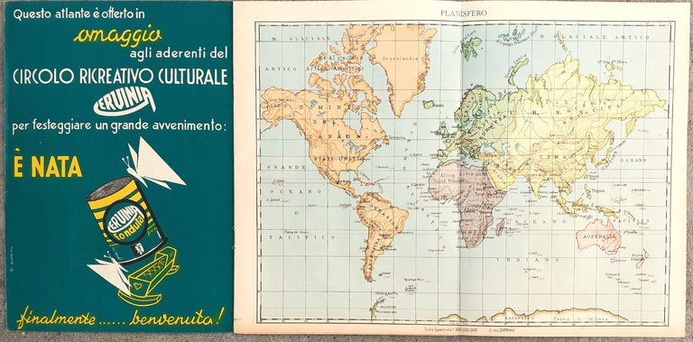 Atlante scolastico Cervinia Circolo Ricreativo Culturale 1950 c.