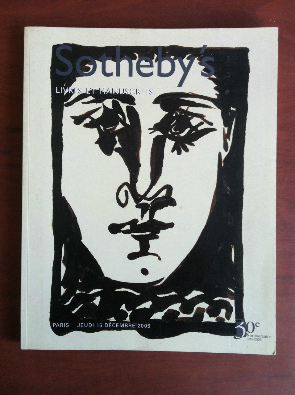 Auction catalogue Sotheby's Livres et Manuscrits Paris 2005 - E19744