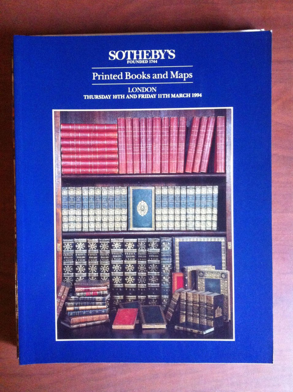 Auction catalogue Sotheby's Printed books and maps London 1994 - …