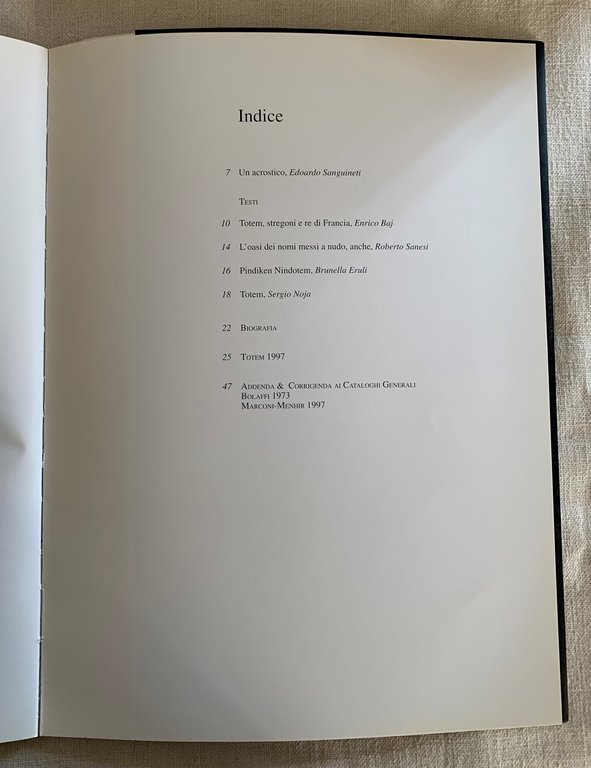 Baj 1997 TOTEM con un aggiornamento al catalogo generale Marconi-Menhir