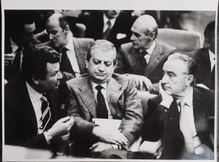 "Bassetti, Pirelli, Pellicanò" fotografia originale di Aldo Bonasia anni '70